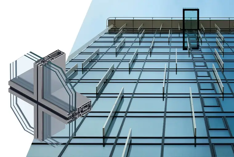 Unitized Curtain Wall Aluminium System Profiles