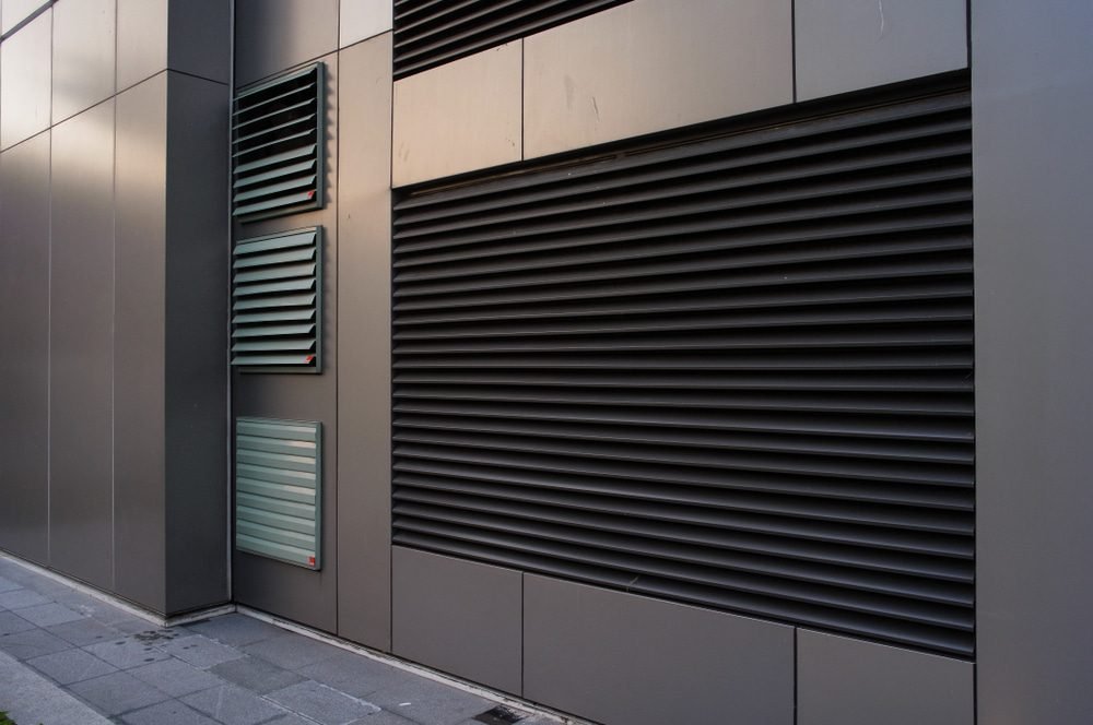High performance architectural aluminium louvers installation